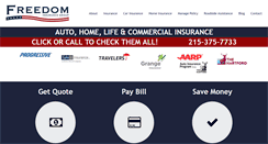 Desktop Screenshot of freedom4insurance.com